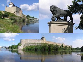 Narva mit Blick nach Russland