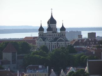 Talinn  Orthodoxe Kirche Blick